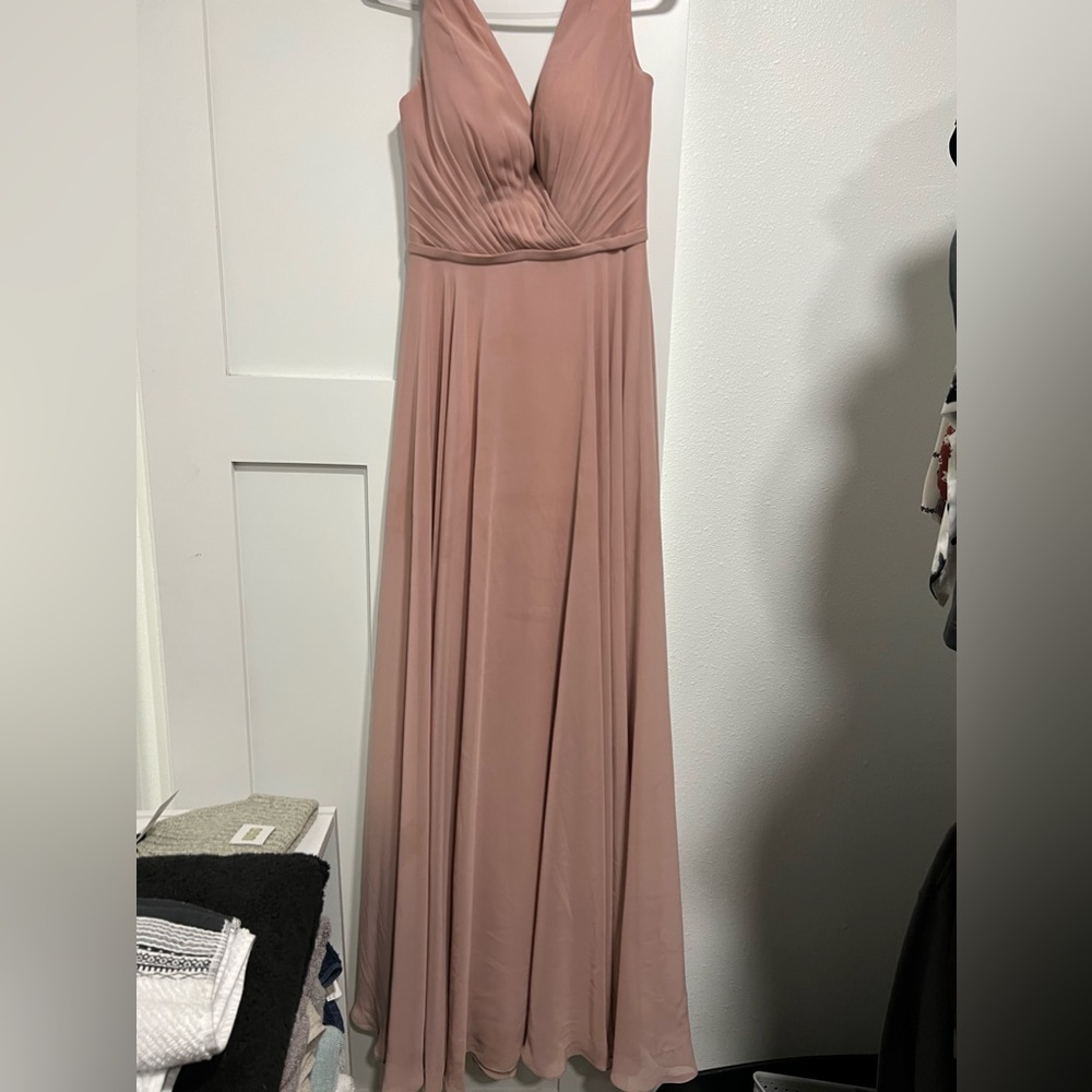 JJs house bridesmaid dress- dusty rose